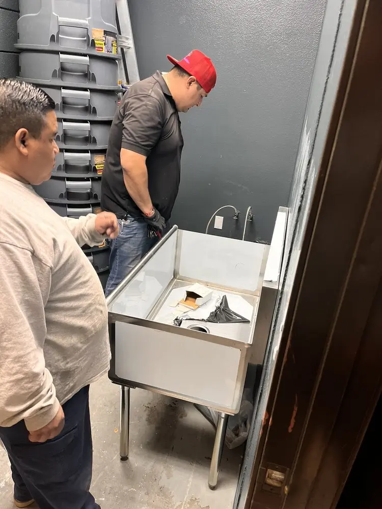 Commercial plumbing and sink installation in Rescue
